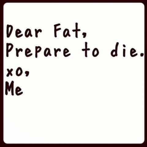 Dear Fat, Prepare to die!!