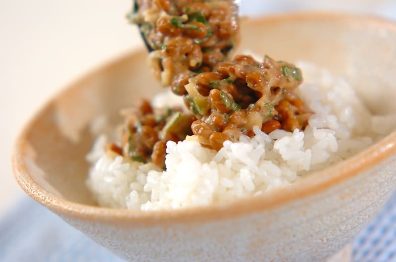 natto with rice