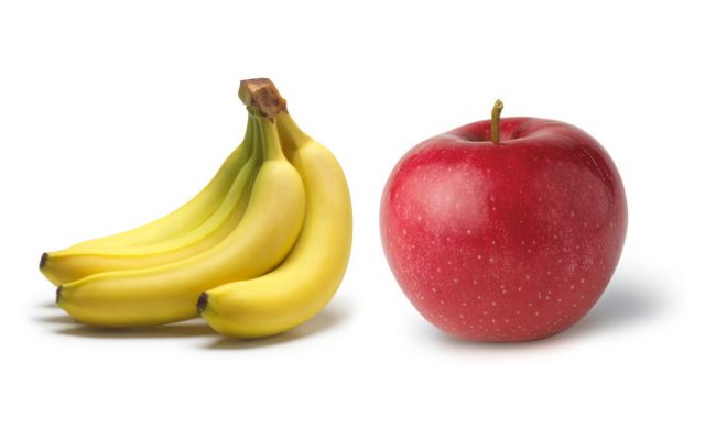 apples vs bananas