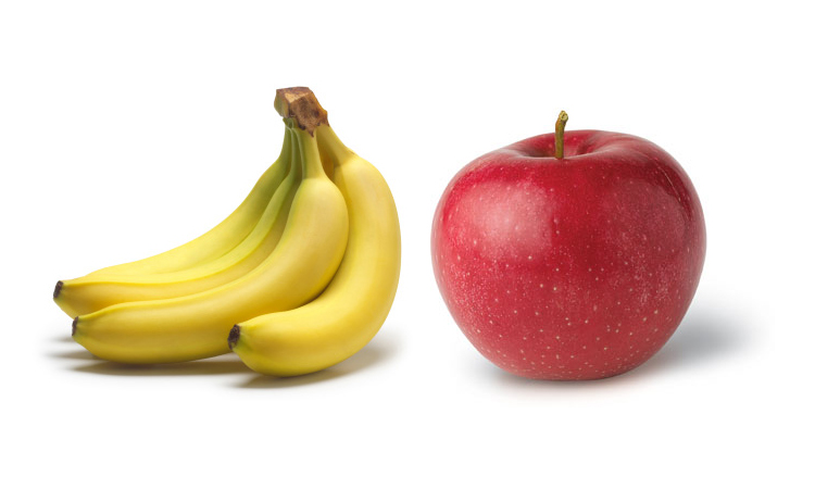 apples vs bananas