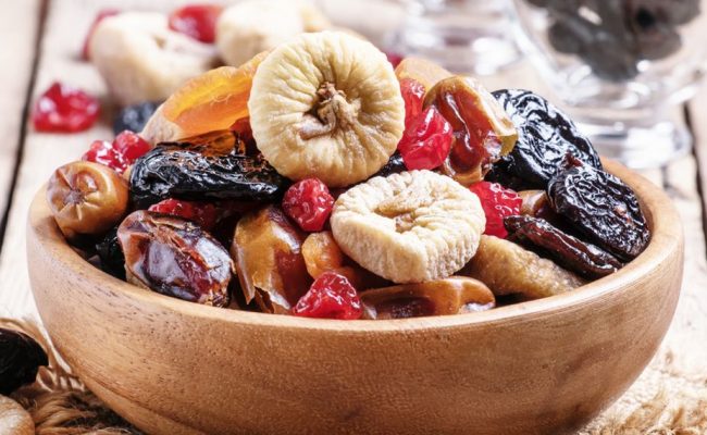 Bowl of dried fruits